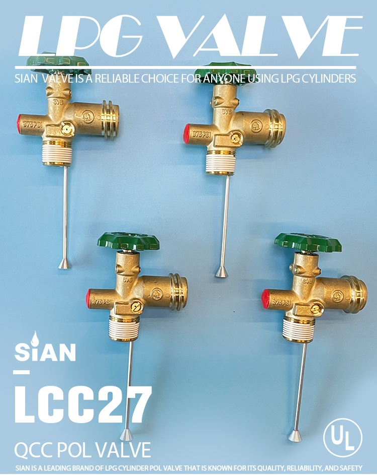 SiAN LPG Cylinder LCC27 QCC SV6 POL Valve (1)