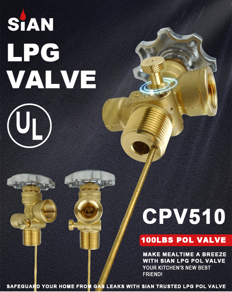 SiAN LPG 100LBS Cylinder CPV510 POL Valve (1)