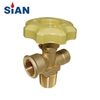 SiAN Manufacturer V9 Kitchen Cooking LPG Cylinder Handwheel Brass POL Gas Valve For Philippines