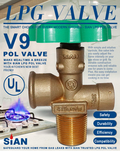 SiAN LPG Cylinder Valves Manufacturer UL Certification Brass Propane POL Tank Vavle For Philippines