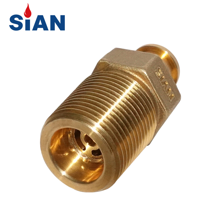 SiAN Manufacture ZF-B1 Brass Safety Self-Closing LPG Gas Cylinder Snap On Valves For Home Use