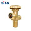 SiAN LPG F-Type PV05 Handwheel Brass Safety Gas Cylinder Control Valve