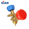 SiAN R22 Double Freon Cylinder Valve Refrigerant Gas Stove Control Valve 