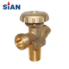 SiAN V8 LPG Cylinder Handwheel Valves 18T Inlet Gas Valves TPED Certificated