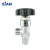 Chrome Plated Finish Diaphragm Type QF-21A Brass Industrial Oxygen Air Nitrogen Gas Cylinder Valve