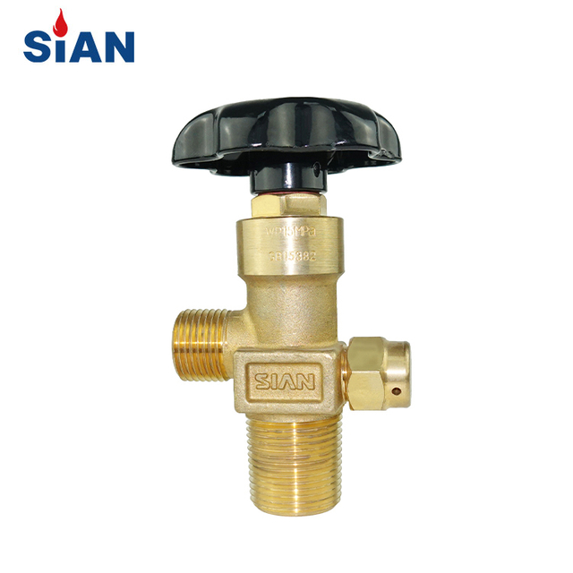 CGA320B CO2 Cylinder Axial Type Valve Brass From China Valve Factory Ningbo Fuhua SiAN Brand