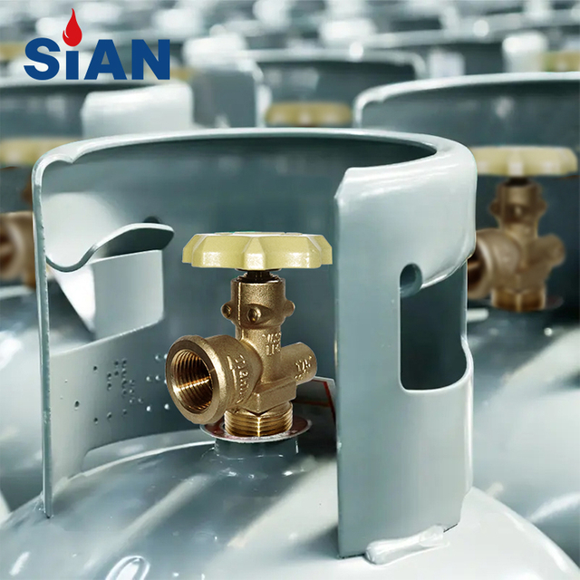SiAN Brass LPG V6S2 Cylinder POL Valve Propane Tank Gas Control Valves Manufacturer