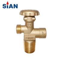 SiAN V5 LPG F-type Cylinder Gas Control Valves TPED Certification For Europe