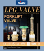 SiAN Manufacturer Safety Brass LPG Forklift Cylinder Valves