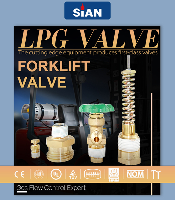 SiAN Manufacturer Safety Brass LPG Forklift Cylinder Valves