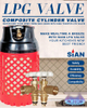 SiAN LPG QCC Composite Cylinder Valves With Diffusion Nozzle