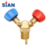 SiAN R22 Double Freon Cylinder Valve Refrigerant Gas Stove Control Valve 