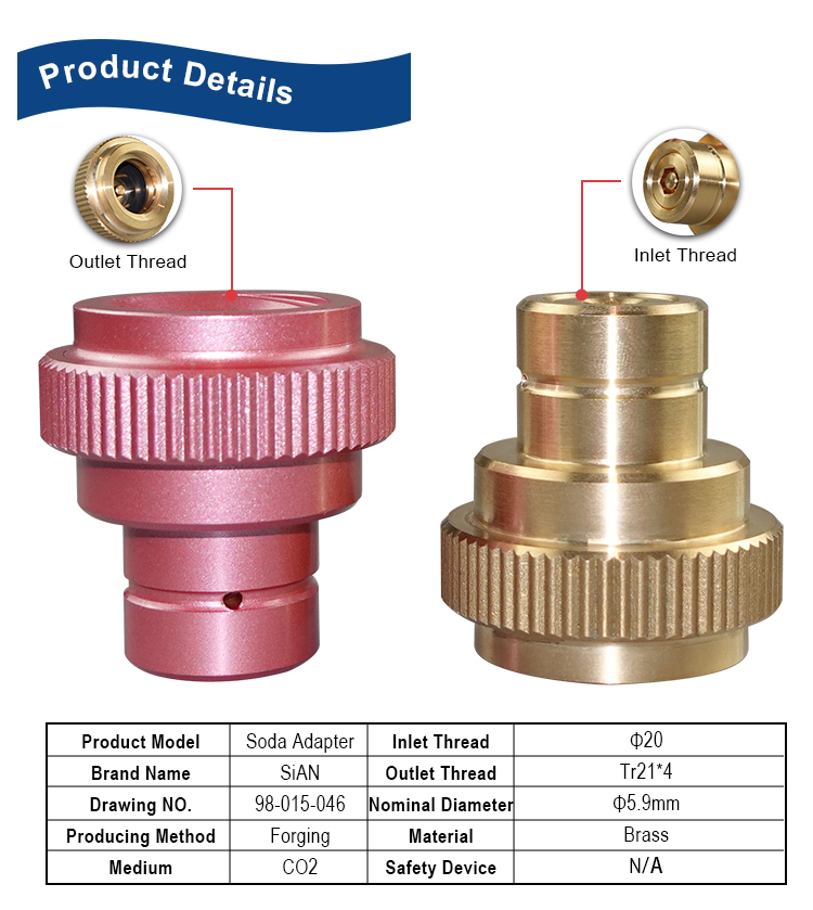 SiAN CO2 Soda Bottle Valves Adapter (2)