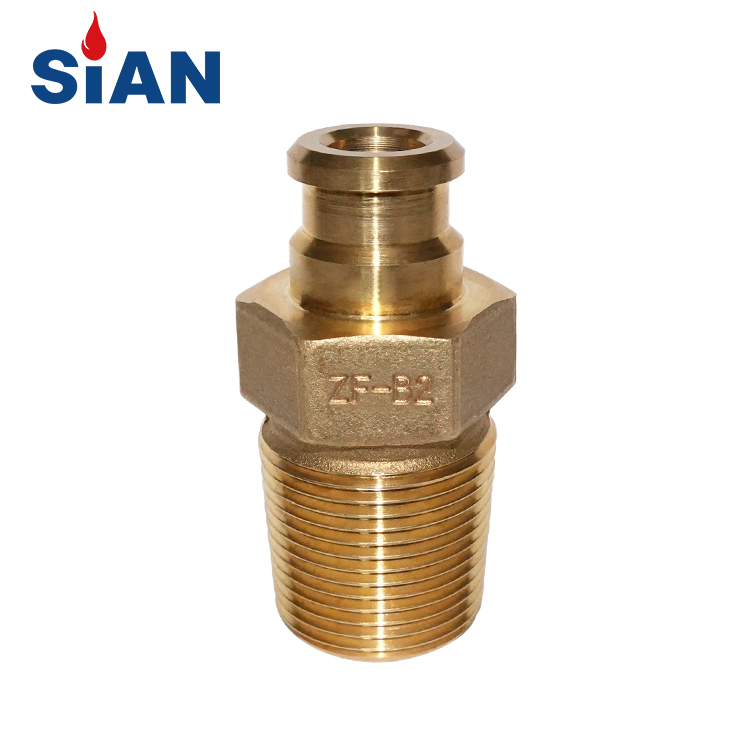 SiAN Manufacture ZF-B1 Brass Safety Self-Closing LPG Gas Cylinder Snap On Valves For Home Use