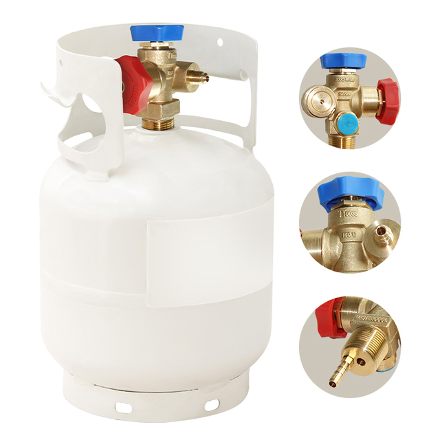 SiAN Industrial Gas Double Freon Refrigerant Recovery Cylinder Valves With TPED Approved
