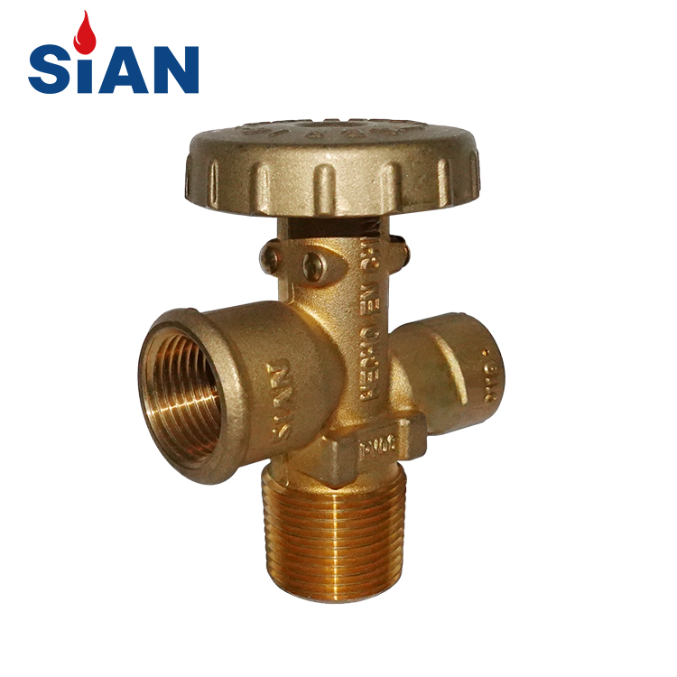 SiAN PV06 Brass Safety LPG Gas Cylinder POL Valves Propane Tank Control Valve