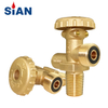 SiAN LPG F-Type PV05 Handwheel Brass Safety Gas Cylinder Control Valve