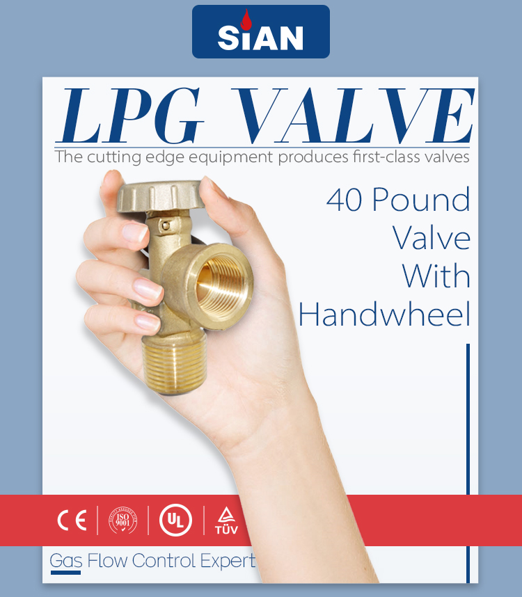 40 Pound LPG Cylinder Valve U40 Columbia LPG POL Valve