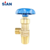 QF-2C Flapper Type Cylinder Brass Gas Valve For Industrial Gas Range O2/Air/N2