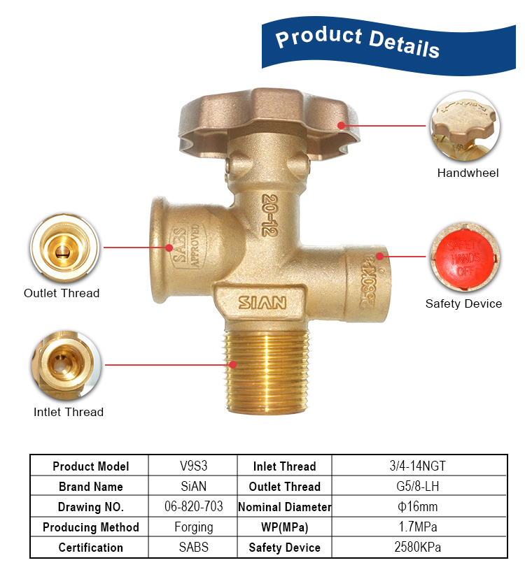 LPG Gas Cylinder Valve YSQ-1E from China manufacturer - Gangli