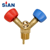 SiAN R22 Double Freon Cylinder Valve Refrigerant Gas Stove Control Valve 