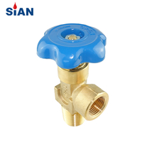 Reliable QF-2G Industrial Gas Range O2/Air/N2 Cylinder Axial Type Brass Gas Valve China Fuhua Factory SiAN Brand