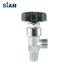 Chrome Plated Finish Diaphragm Type QF-21A Brass Industrial Oxygen Air Nitrogen Gas Cylinder Valve