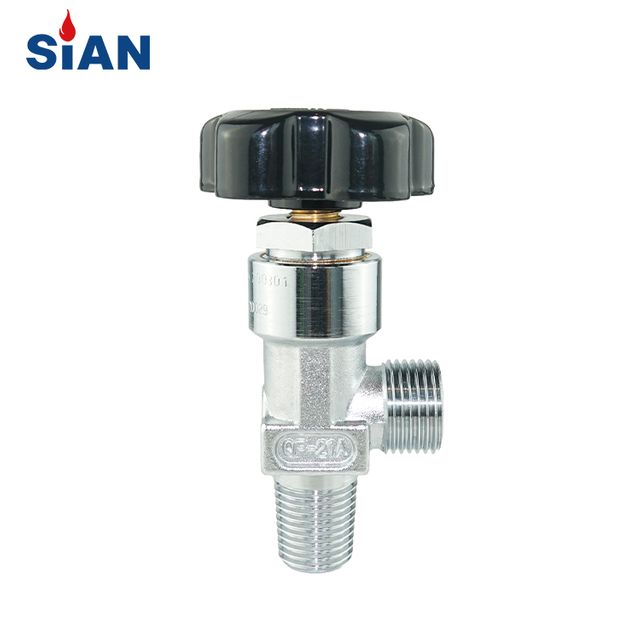 Chrome Plated Finish Diaphragm Type QF-21A Industrial Oxygen Air Nitrogen Gas Cylinder Valve