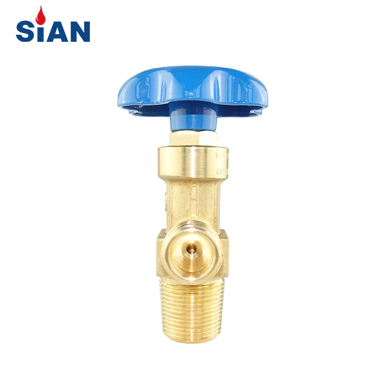 High Quality SiAN Brand QF-2 Industrial Oxygen Nitrogen Air Safe Cylinder Flapper Type Brass Gas Valve