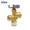 100 Pound LPG Gas Cylinder Valve MX100 Safety LPG POL Valve For Mexico