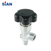 Chrome Plated Finish Diaphragm Type QF-21A Brass Industrial Oxygen Air Nitrogen Gas Cylinder Valve