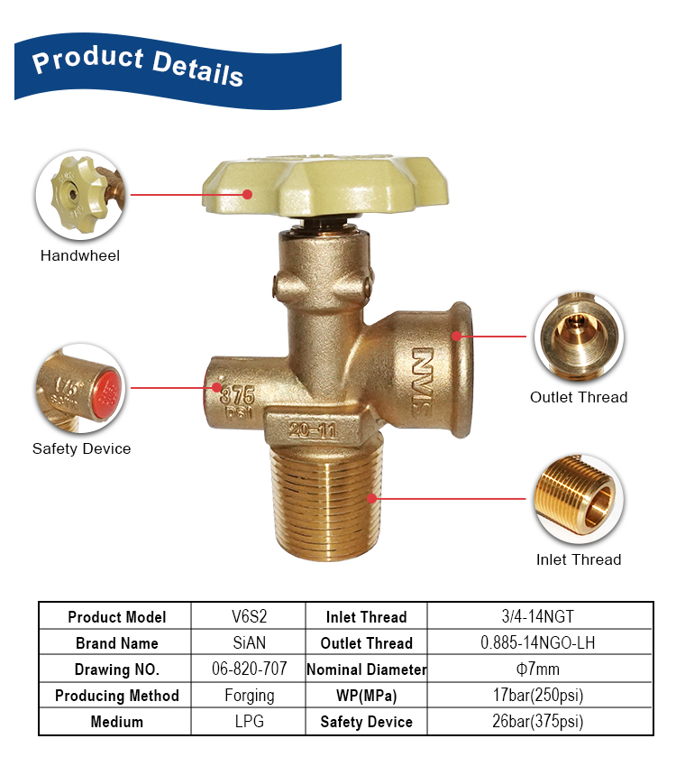 SiAN V6S2 LPG Cylinder POL VAlves (2)