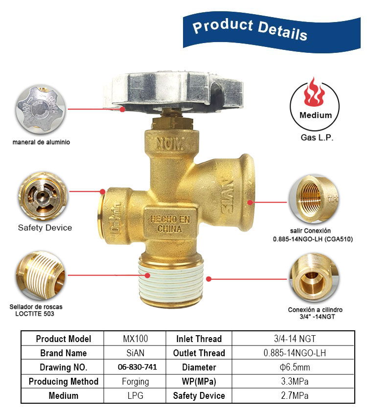 MX100-LPG-Cylinder-Valve-Brass-POL-Valve-For-Mexico-7