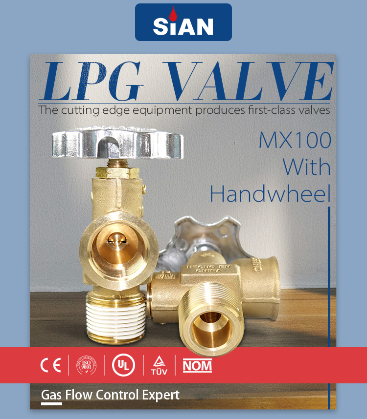 MX100 LPG Cylinder Valve Brass POL Valve For Mexico (12)