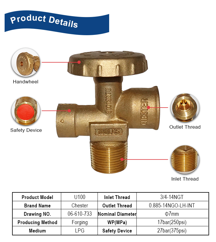 LPG 100 LBS Cylinder POL Valve (8)