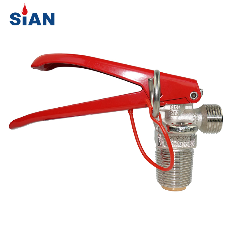 CE Certified Brass Copper Alloy Valve with Safety Device for CO2 Fire Extinguisher