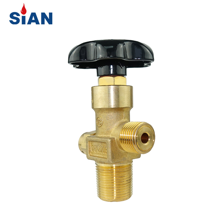 Carbon Dioxide Cylinder Valve CGA320B Carbon Dioxide Cylinder Axial Type Brass CO2 Gas Valve