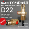 SiAN Compact Valve Manufacturer D22 Self-closing LPG Gas Cylinder 22mm Valves