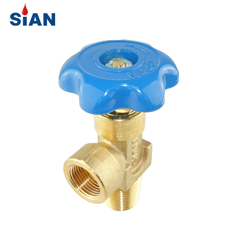 Reliable QF-2G Industrial Gas Range O2/Air/N2 Cylinder Axial Type Brass Gas Valve China Fuhua Factory SiAN Brand