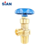 QF-2C Flapper Type Cylinder Brass Gas Valve For Industrial Gas Range O2/Air/N2